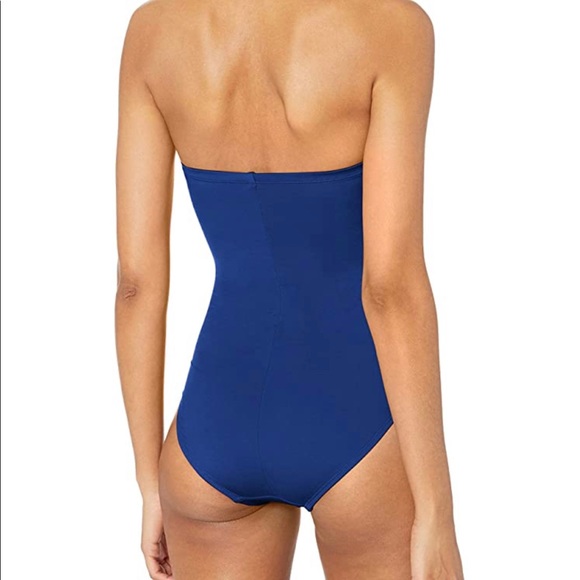 La Blanca Island Goddess Ruched Bandeau Swimsuit - Picture 3 of 11